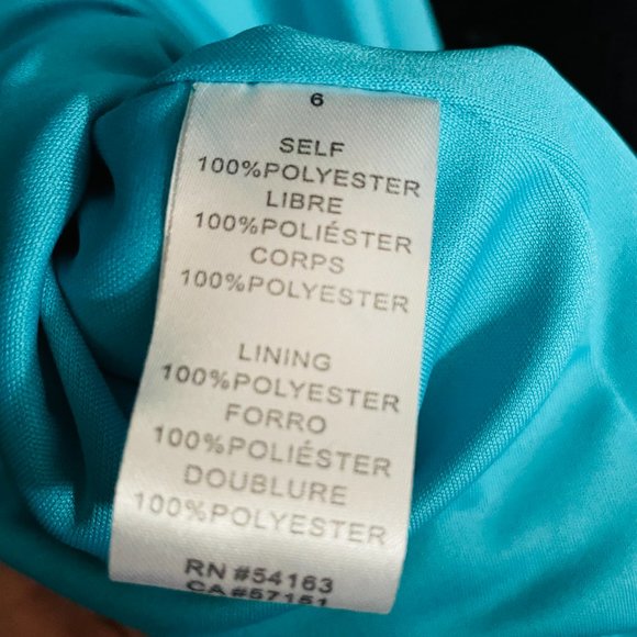 New Jessica Simpson Bluebird Blue Chiffon Pleated Dress Size 6 - Picture 8 of 8